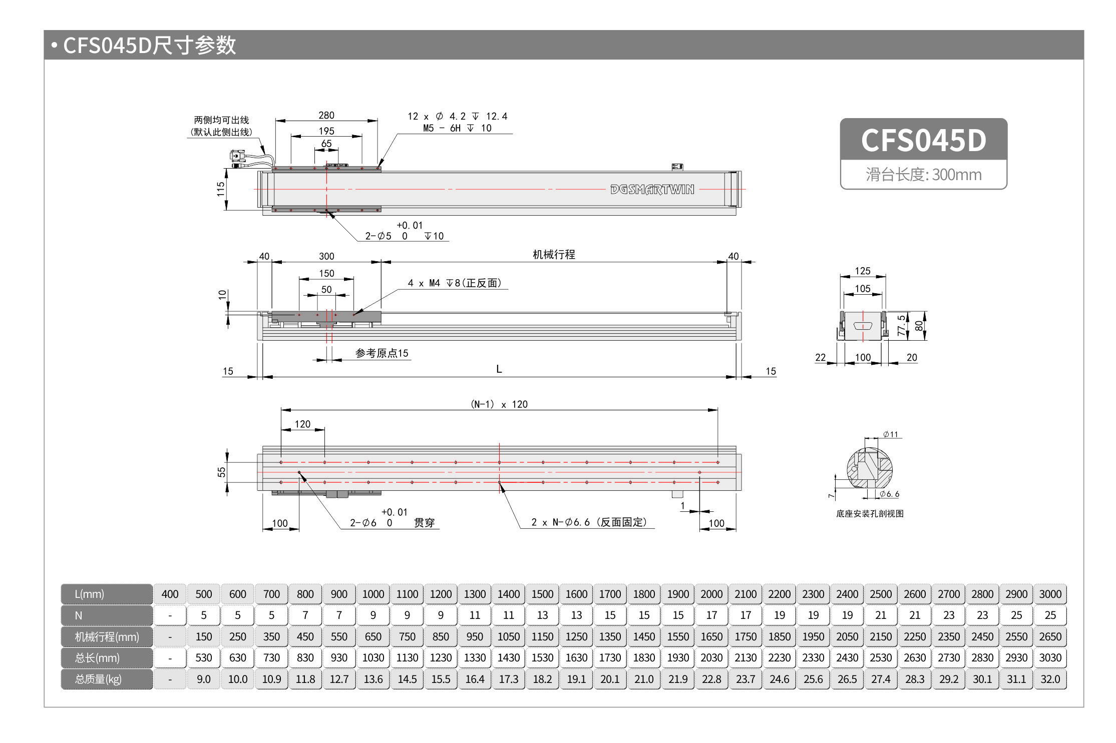 智贏直線模組LMS99  045D 產(chǎn)品尺寸.jpg